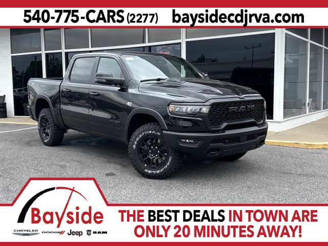 Diamond Black Crystal Pearlcoat 2026 RAM 1500 Rebel Crew Cab 4WD Pickup Truck Four-Wheel Drive 8-Speed Automatic