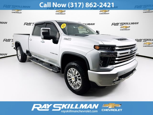 Silver Ice Metallic 2021 Chevrolet Silverado 2500HD High Country Crew Cab 4WD Pickup Truck Four-Wheel Drive 6-Speed Automatic