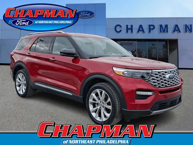 Rapid Red Metallic Tinted Clearcoat 2023 Ford Explorer Platinum AWD SUV / Crossover All-Wheel Drive Automatic
