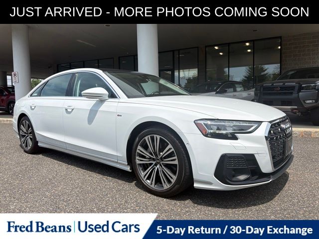Glacier White Metallic 2023 Audi A8 Sedan All-Wheel Drive 8-Speed Automatic
