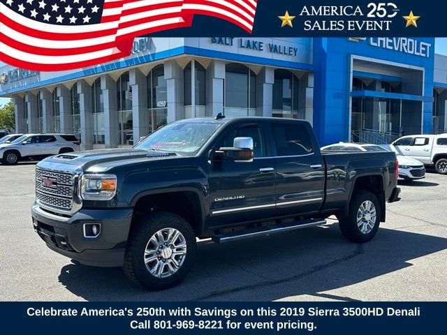 Gray 2019 GMC Sierra 3500HD Pickup Truck Four-Wheel Drive 6-Speed Automatic