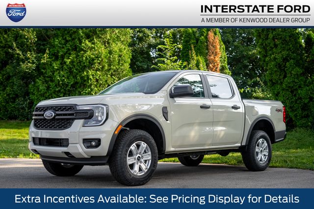 Desert Sand 2025 Ford Ranger XL SuperCrew 4WD Pickup Truck Four-Wheel Drive Automatic