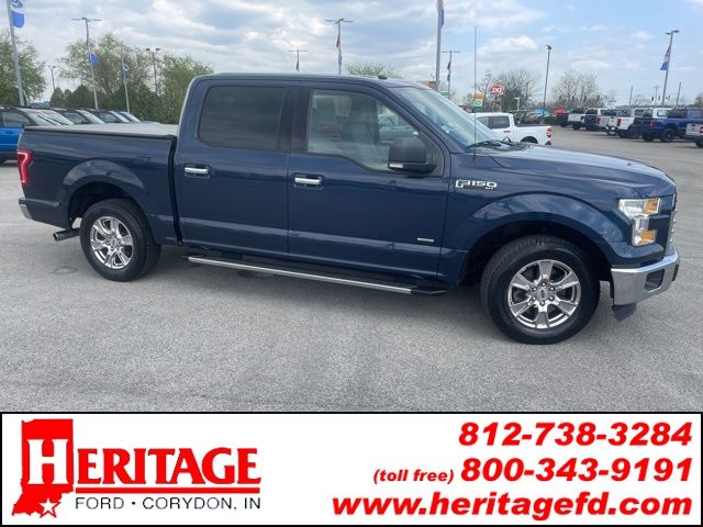 Blue 2016 Ford F-150 XLT SuperCrew Pickup Truck 4X2 6-Speed Automatic