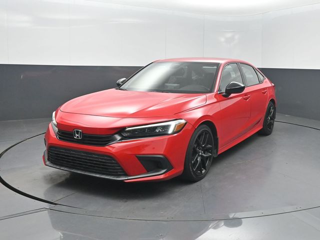 Red 2023 Honda Civic Sedan Front-Wheel Drive Continuously Variable Transmission