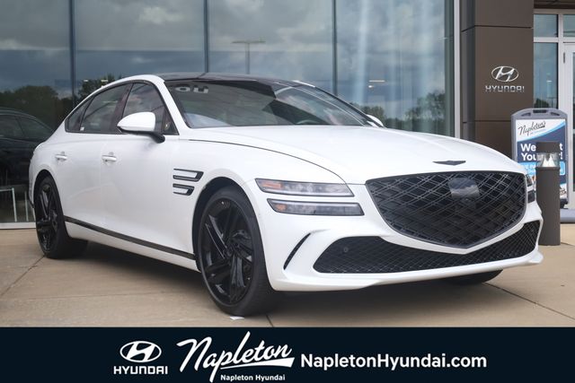 Uyuni White 2026 Genesis G80 3.5T Prestige Black AWD Sedan All-Wheel Drive 8-Speed Automatic