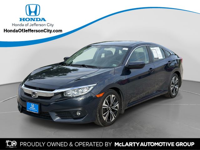 Cosmic Blue Metallic 2018 Honda Civic EX-L Sedan Front-Wheel Drive Continuously Variable Transmission