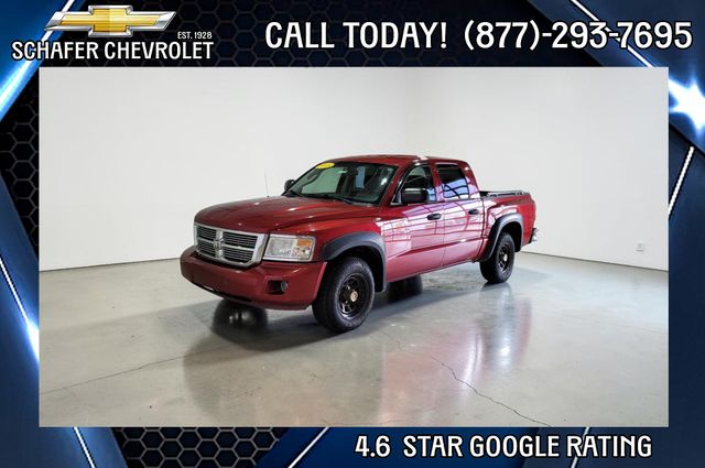 2008 Dodge Dakota SXT Crew Cab 4WD Pickup Truck Four-Wheel Drive 4-Speed Automatic