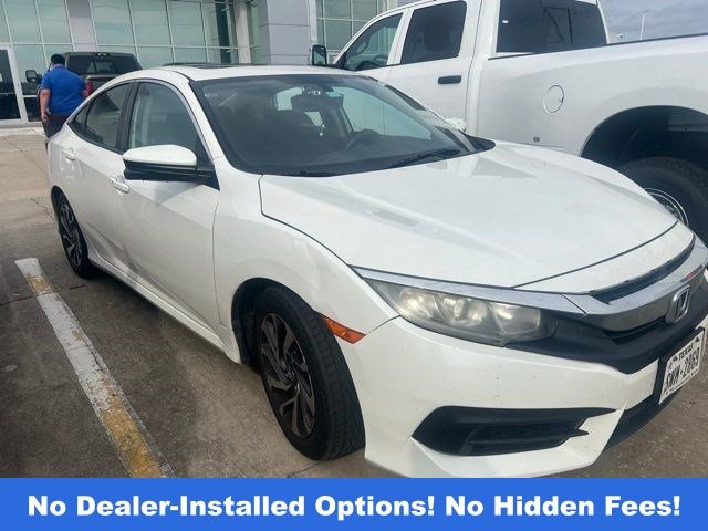 2016 Honda Civic EX White at Texan Dodge Chrysler Jeep Ram