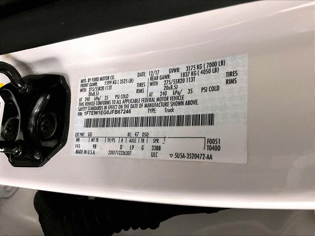 2018 Ford F-150 Platinum White at Luther Ford