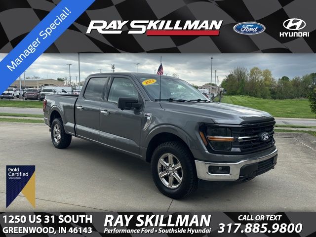 Gray 2024 Ford F-150 Pickup Truck Four-Wheel Drive Automatic