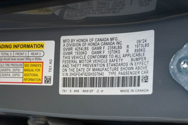 Used 2025 Honda Civic Hybrid Sedan