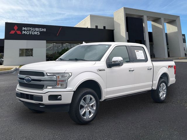 White Platinum Clearcoat Metallic 2019 Ford F-150 Platinum SuperCrew 4WD Pickup Truck Four-Wheel Drive Automatic