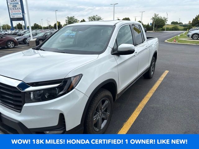 Platinum White Pearl 2023 Honda Ridgeline Pickup Truck All-Wheel Drive 9-Speed Automatic