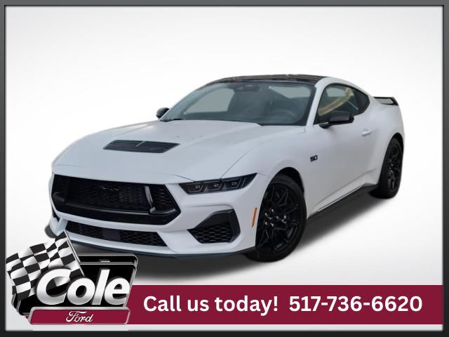 Oxford White 2025 Ford Mustang GT Premium Fastback RWD Coupe Rear-Wheel Drive 6-Speed Manual