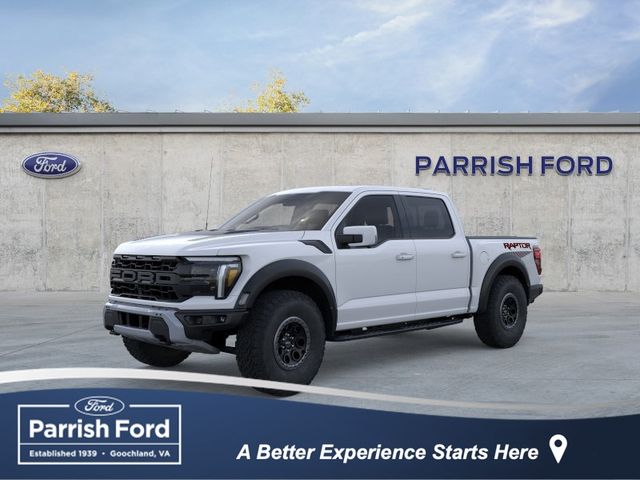 Space White Metallic 2025 Ford F-150 Raptor SuperCrew 4WD Pickup Truck Four-Wheel Drive Automatic