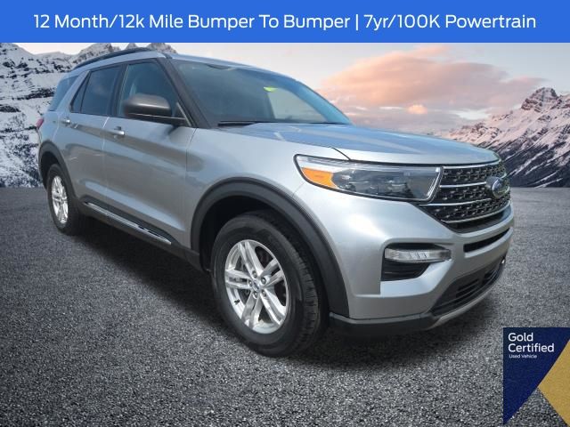 Iconic Silver Metallic 2023 Ford Explorer SUV / Crossover All-Wheel Drive Automatic
