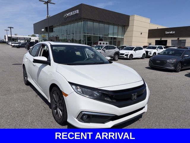 Platinum White Pearl 2020 Honda Civic EX Sedan FWD Sedan Front-Wheel Drive Continuously Variable Transmission