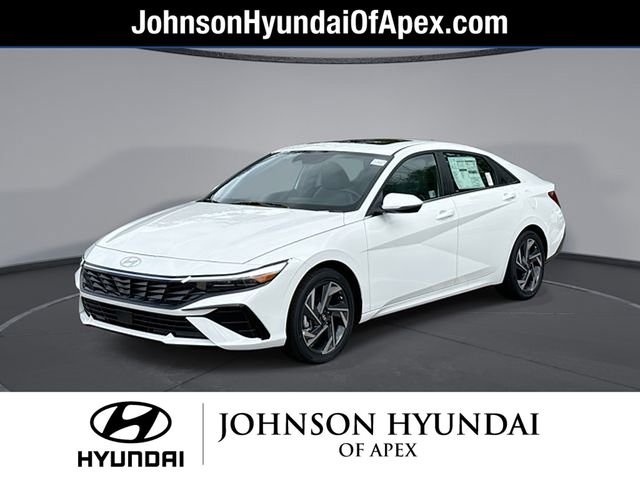 Serenity White 2025 Hyundai Elantra Hybrid Limited FWD Sedan Front-Wheel Drive 6-Speed Dual Clutch