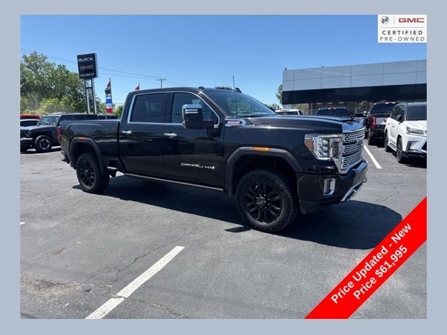 Black (Ebony Twilight Metallic) 2022 GMC Sierra 3500HD Denali Crew Cab 4WD Pickup Truck Four-Wheel Drive Automatic
