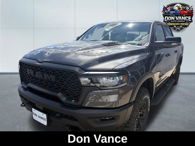 Gray (Granite Crystal Metallic Clearcoat) 2026 RAM 1500 Rebel Crew Cab 4WD Pickup Truck Four-Wheel Drive 8-Speed Automatic