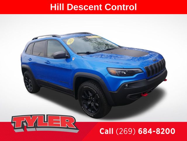 Hydro Blue Pearlcoat 2021 Jeep Cherokee Trailhawk 4WD SUV / Crossover Four-Wheel Drive 9-Speed Automatic