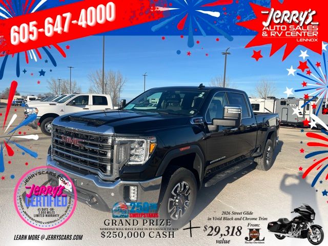 Onyx Black 2021 GMC Sierra 2500HD SLT Crew Cab 4WD Pickup Truck Four-Wheel Drive 6-Speed Automatic
