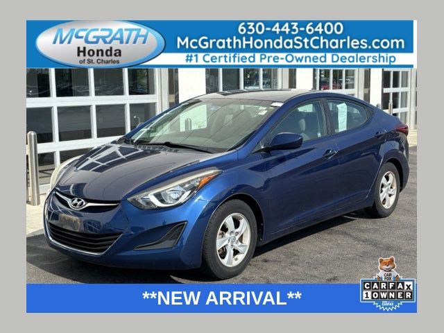Lakeside Blue 2015 Hyundai Elantra Sedan Front-Wheel Drive 6-Speed Automatic