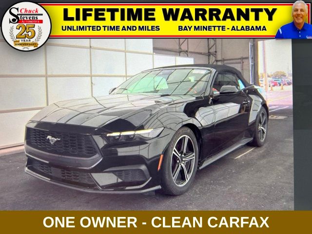 Shadow Black 2025 Ford Mustang EcoBoost Premium Convertible RWD Convertible Rear-Wheel Drive Automatic