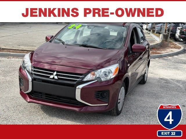 Wine Red Metallic 2024 Mitsubishi Mirage Hatchback Front-Wheel Drive Continuously Variable Transmission