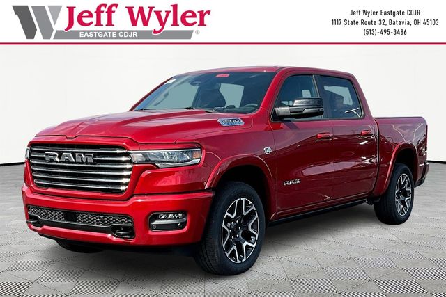 Red 2026 RAM 1500 Laramie Crew Cab 4WD Pickup Truck Four-Wheel Drive Automatic