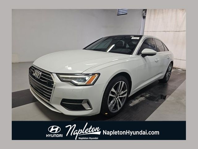 Glacier White 2023 Audi A6 Sedan All-Wheel Drive 7-Speed Automatic