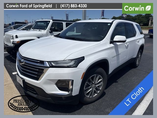 Summit White 2023 Chevrolet Traverse LT Cloth AWD SUV / Crossover Four-Wheel Drive 9-Speed Automatic