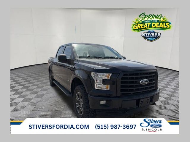 Shadow Black 2016 Ford F-150 XLT SuperCrew 4WD Pickup Truck Four-Wheel Drive 6-Speed Automatic