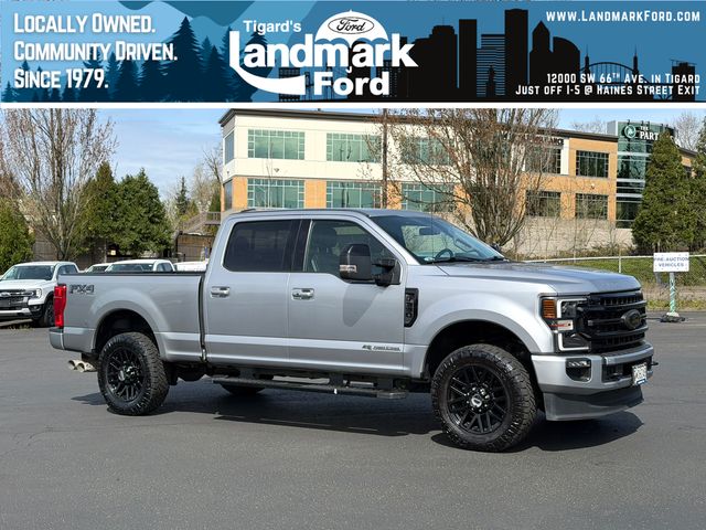 Silver 2020 Ford F-350 Super Duty Lariat Crew Cab 4WD Pickup Truck Four-Wheel Drive Automatic