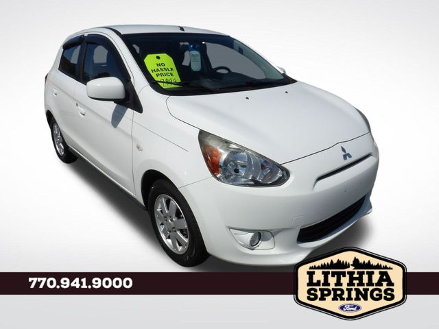 White 2014 Mitsubishi Mirage ES Hatchback Front-Wheel Drive Continuously Variable Transmission
