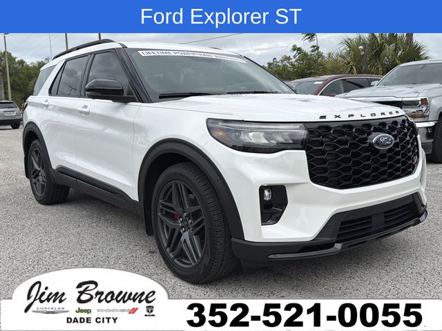 White Metallic 2025 Ford Explorer ST AWD SUV / Crossover All-Wheel Drive Automatic