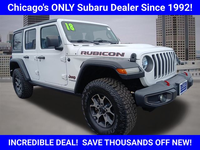 Bright White Clearcoat 2018 Jeep Wrangler Unlimited Rubicon 4WD SUV / Crossover Four-Wheel Drive 8-Speed Automatic