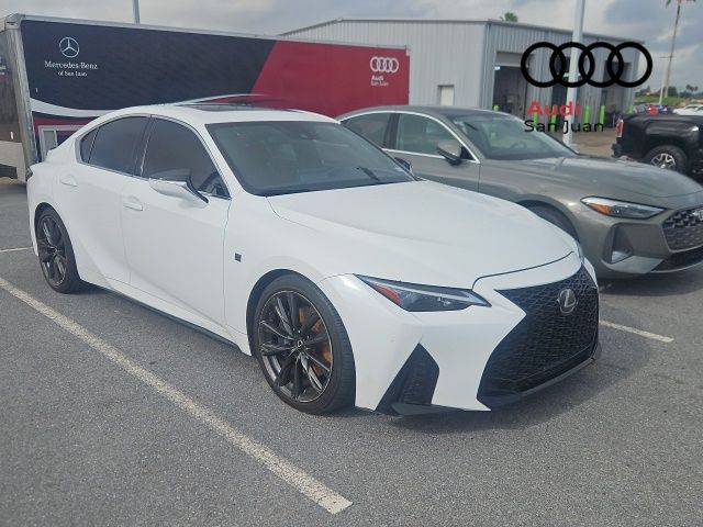 Ultra White 2023 Lexus IS 350 F Sport Design RWD Sedan Rear-Wheel Drive 8-Speed Automatic