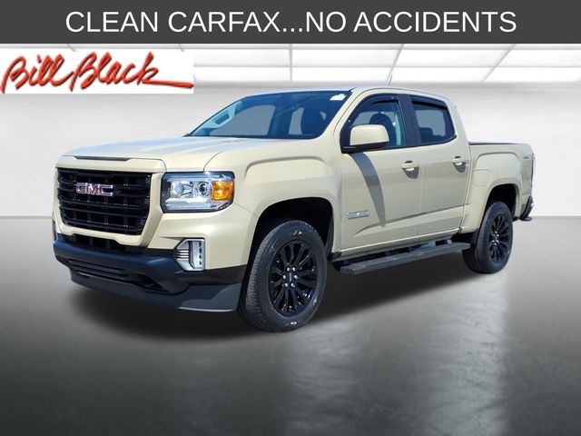 Desert Sand Metallic 2022 GMC Canyon Elevation Crew Cab 4WD Pickup Truck Four-Wheel Drive 8-Speed Automatic