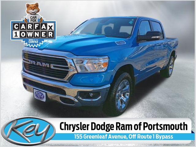Hydro Blue Pearlcoat 2021 RAM 1500 Pickup Truck Four-Wheel Drive 8-Speed Automatic