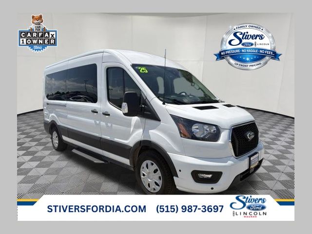 Oxford White 2025 Ford Transit Passenger Van Rear-Wheel Drive