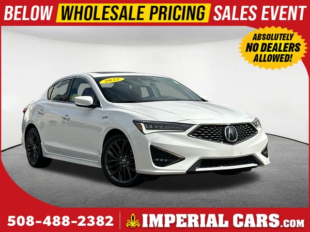 Platinum White Pearl 2022 Acura ILX FWD with Technology and A-SPEC Package Sedan Front-Wheel Drive 8-Speed Dual Clutch