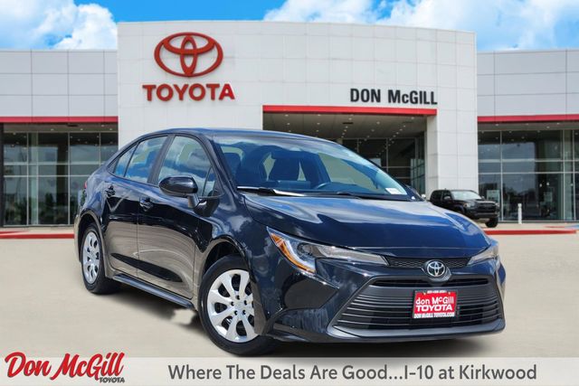 Midnight Black 2025 Toyota Corolla LE FWD Sedan Front-Wheel Drive Continuously Variable Transmission