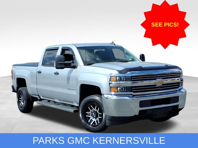 Silver Ice Metallic 2017 Chevrolet Silverado 2500HD Work Truck Crew Cab 4WD Pickup Truck Four-Wheel Drive 6-Speed Automatic Overdrive