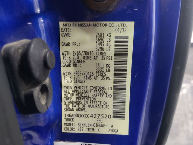 2012 – Nissan – Frontier