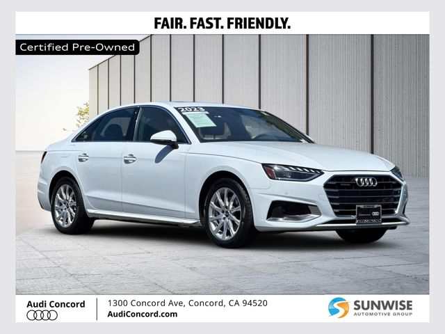 Glacier White Metallic 2023 Audi A4 Sedan All-Wheel Drive Automatic