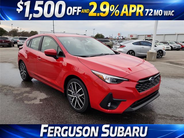Pure Red 2026 Subaru Impreza Sport AWD Wagon All-Wheel Drive Continuously Variable Transmission