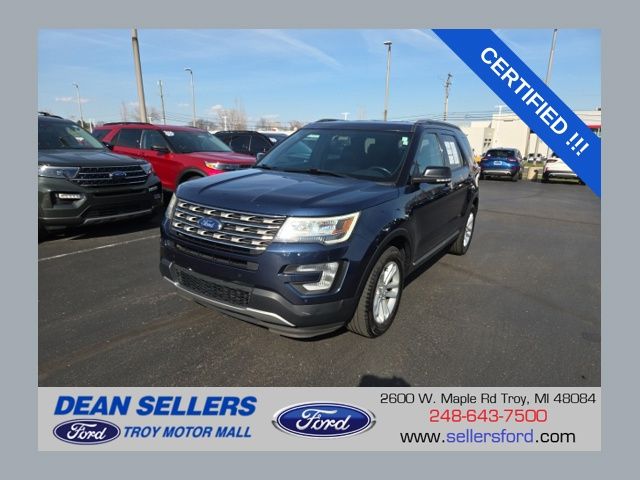 Blue Jeans Metallic 2017 Ford Explorer XLT SUV / Crossover Front-Wheel Drive 6-Speed Automatic