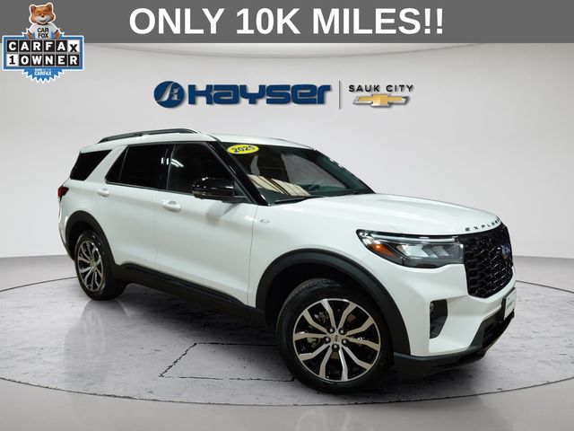Star White Metallic Tri-Coat 2025 Ford Explorer SUV / Crossover All-Wheel Drive Automatic