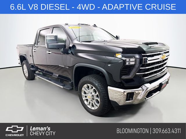 Black 2025 Chevrolet Silverado 2500HD LTZ Crew Cab 4WD Pickup Truck Four-Wheel Drive Automatic